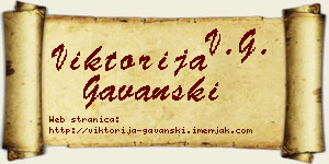 Viktorija Gavanski vizit kartica